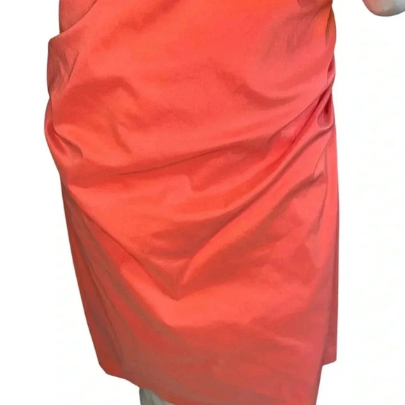 Maggy London Women's Size 10P Orange Color Ruffle Sleeve Detail Dress. #237 - Picture 4 of 13